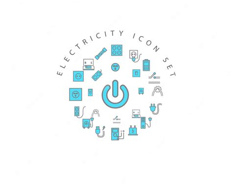 Premium Vector Electricity Icon Set Design