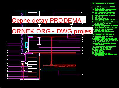 Cephe Detay Prodema Dwg Projesi Autocad Projeler