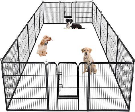 Dog Pen Extra Large Indoor Outdoor Dog Fence Playpen Heavy Duty 16 ...