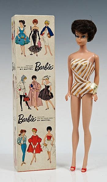 Sold Price Mattel Barbie Brunette Bubble Cut Doll In Box October 6