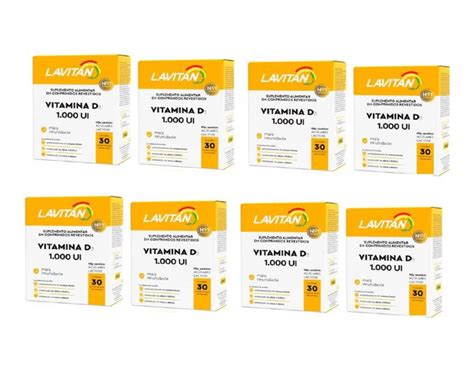 Kit 8 Lavitan Vitamina D 1 000Ui 30 Comprimidos Cimed Cimed