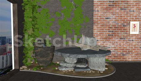 6528. Free Sketchup Garden Landscape Models Download