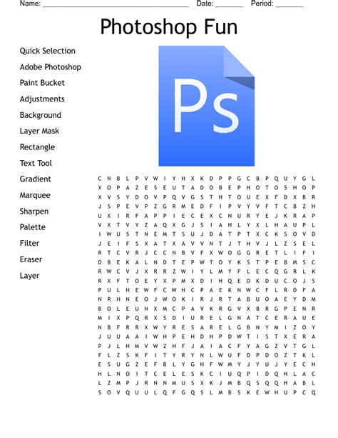 Photoshop Fun Word Search Wordmint