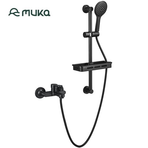 Matte Black Wall Mounted Bath Faucet High Quality Bath Mixer Hot And Cold Water Mixer Tap For