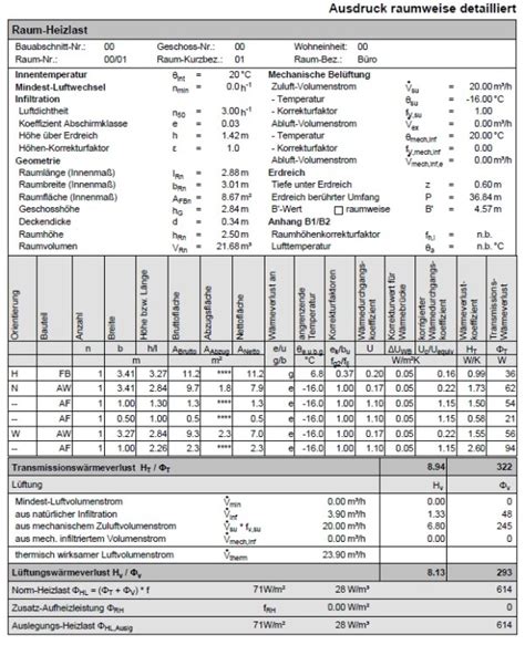 Heizlast Berechnung