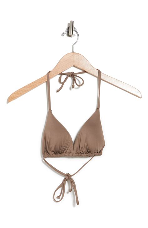 Becca Triangle Bikini Top In Earth Modesens