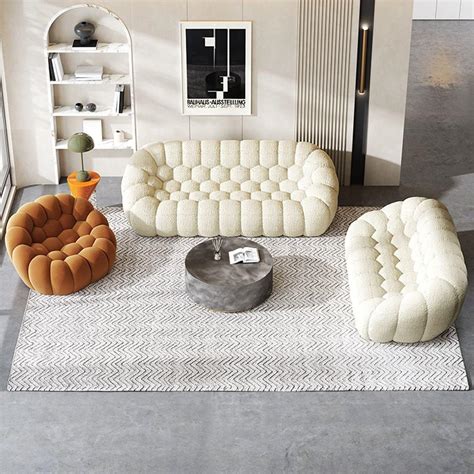 Modern Luxury Curved Honeycomb Colorful Bubble Couch Living Room ...