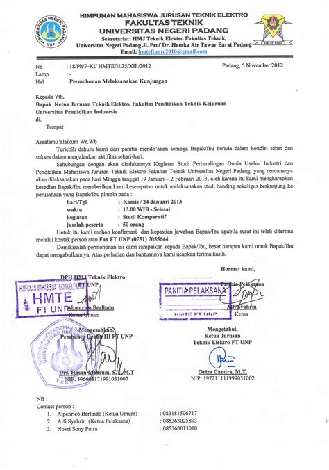 Detail Contoh Surat Permohonan Kunjungan Ke Universitas Koleksi Nomer