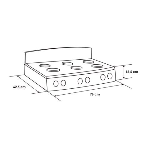 Estufa De Sobreponer Abba 6 Puestos Gas Natural Sg 700 1N G