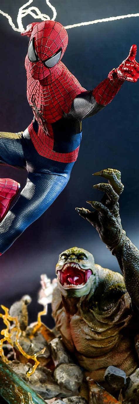 Spider Man No Way Home Lizard Diorama Base Figur Hot Toys SPACEart