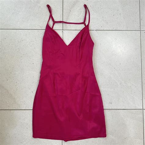Super Down Hot Pink Mini Dress No Tags But Never Depop
