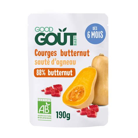 Plat Bébé Dès 6 Mois Courge Butternut Et Sauté Dagneau Bio Good Gout