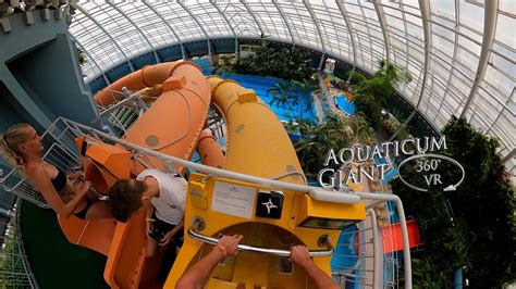 Aquaticum Debrecen Giant Slide Yellow 360 VR POV Onride YouTube