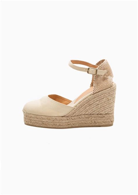 Carol Canvas Wedge Cm Ivory Wedges Wedge Espadrilles Heels