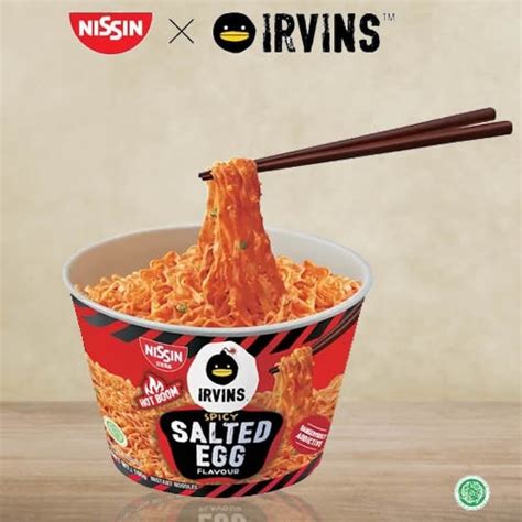 Jual Nissin X Irvins Spicy Salted Egg Instant Noodle Bowl Indonesia Shopee Indonesia