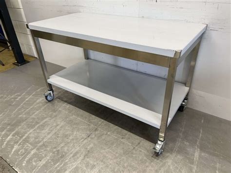 Rvs Verrijdbare Werktafel Tafel Op Wielen X X Cm Horeca