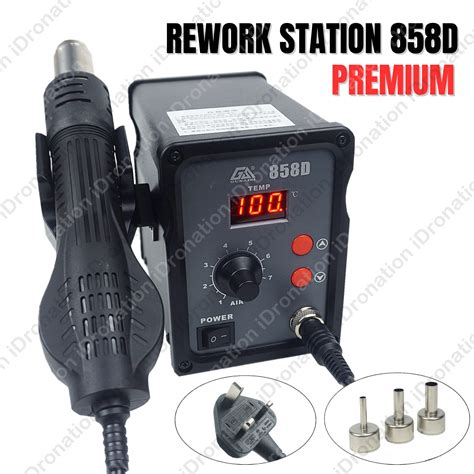 W D Led Digital Display Esd Heat Hot Air Gun Desoldering Soldering Station Dbl D Air