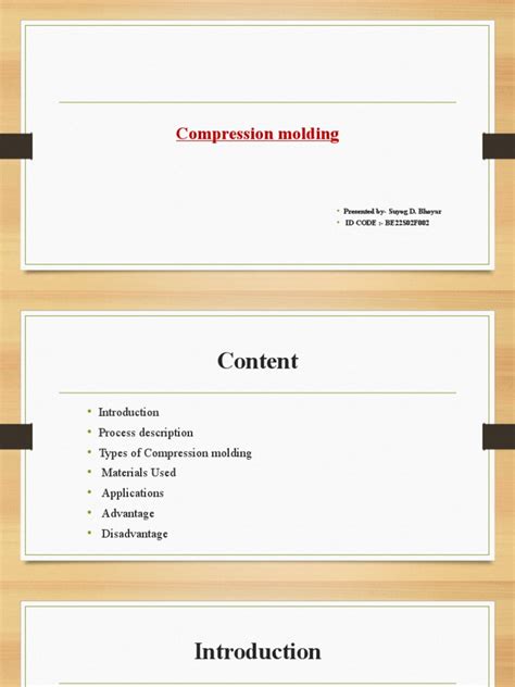 Compression Molding | PDF