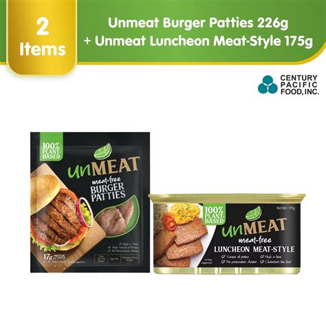 Unmeat Burger Patties G Unmeat Luncheon Meat Style G Lazada Ph