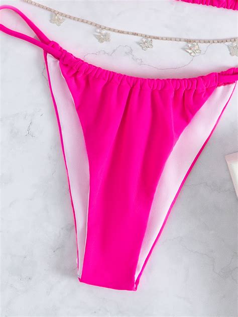 Ins Three Point Butterfly Accessories Bikini Suit Sexy Lace Up Halter Backless Beach Swimsuit