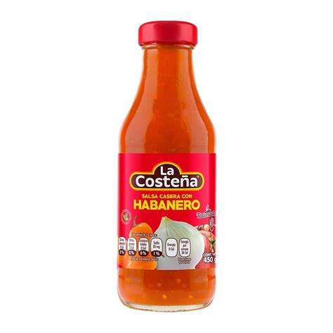 Salsa casera La Costeña con habanero 450 g Walmart