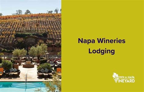 Relax and Unwind at Napa Wineries with Lodging