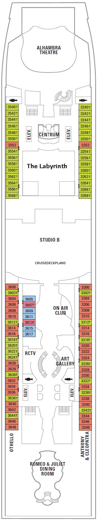 Independence of the Seas Deck Plans Pictures Diagrams | Deck layout ...