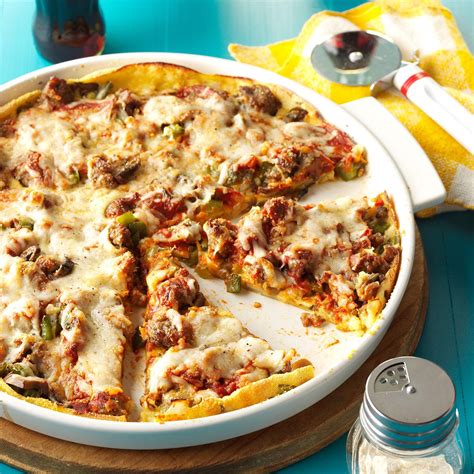 Crazy Crust Sausage Pizza Recipe Taste Of Home