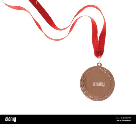 Bronze medal isolated on white. Space for design Stock Photo - Alamy