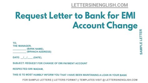 Request Letter To Bank For Emi Account Change Sample Letter Hot Sex