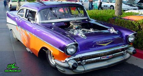 Frontview Of A 1957 Chevrolet Coupe Funny Race Car 1957 Chevy Drag