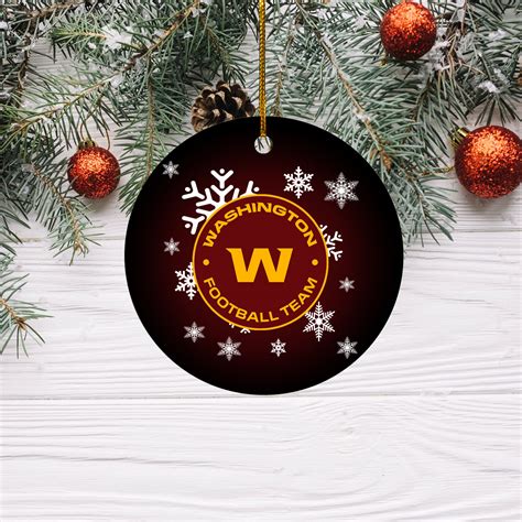 Washington Football Team Merry Christmas Circle Ornament