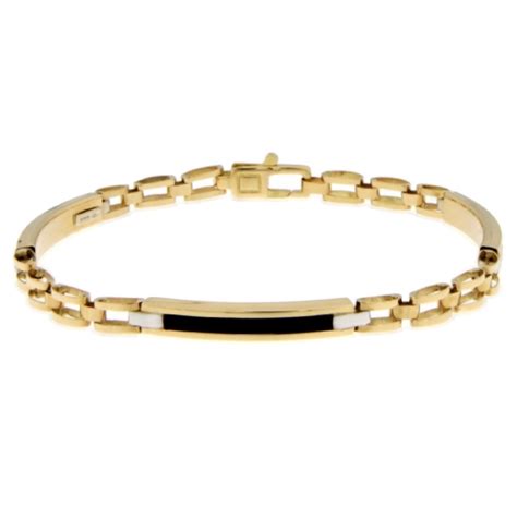 Bracciale Uomo Oro Giallo Bianco Gl Gioiellerialucchese It