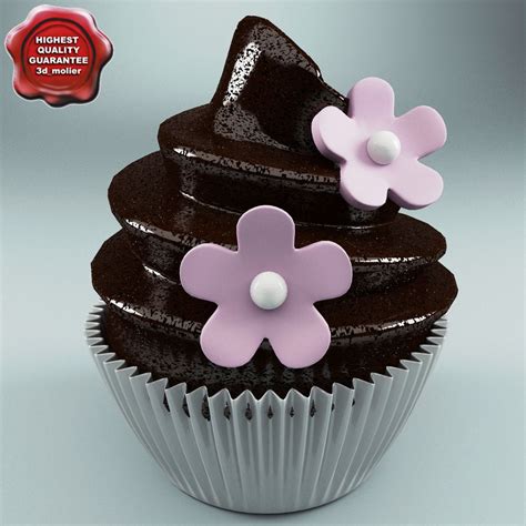 Chocolate Cupcake 3d Model 6 Max Xsi Obj Ma Lwo C4d 3ds Free3d