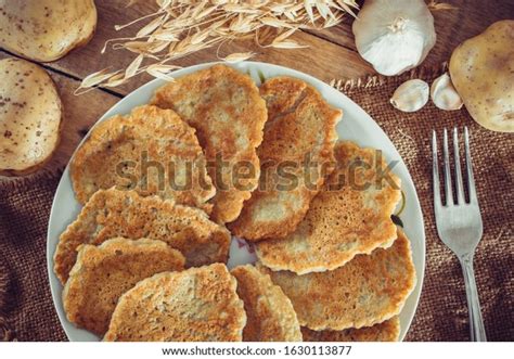 National Belarusian Dish Potato Pancakes Draniki Stock Photo 1630113877