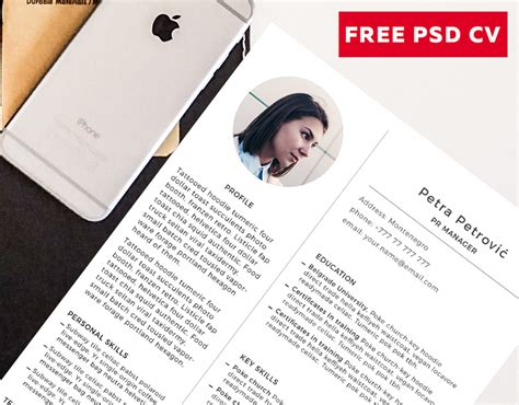 FREE PSD CV TEMPLATE on Behance