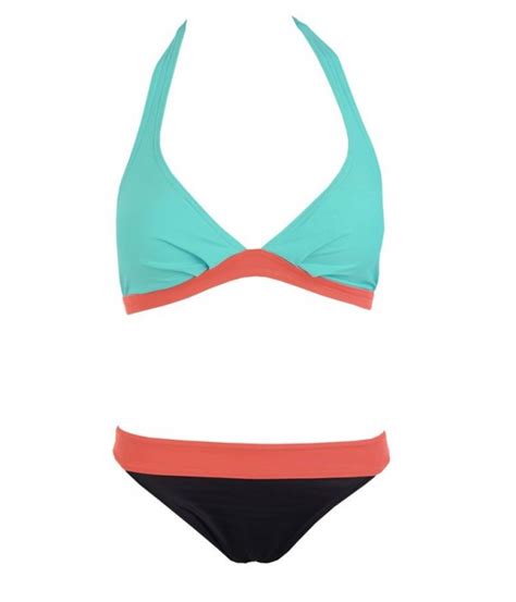 Bikini halter liso tres colores Moira Onades Moda Baño