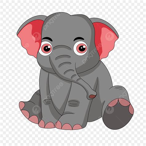 Gray Elephant Clipart Transparent PNG Hd, Cartoon Hand Drawn Gray ...