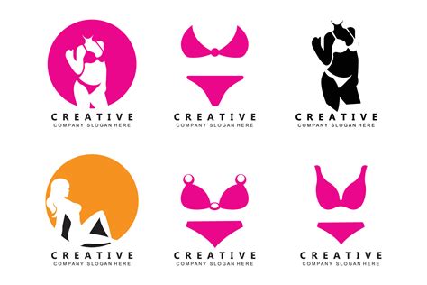 Summer Sexy Women S Clothing Bikini Logo Icon Symbol 8145587 Vector Art