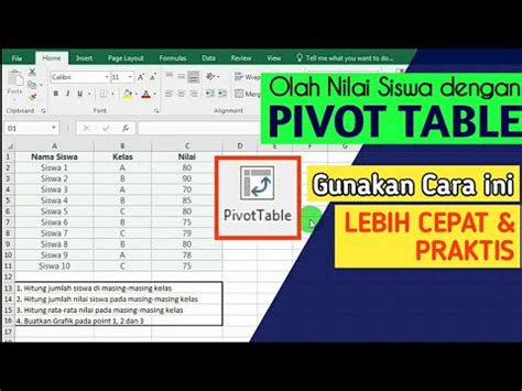 Cara Mengolah Nilai Siswa Dengan PivotTable Di Ms Excel Part 1 YouTube