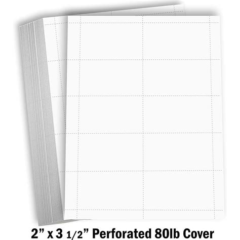 Hamilco Blank Business Cards Card Stock Paper White Mini Note Index