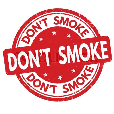 Don't smoke sign or stamp on white ... | Stock vector | Colourbox