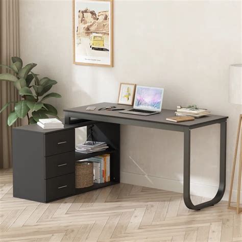 REVERSIBLE L SHAPED DESK BLACK | Bahamas Office and School Supplies