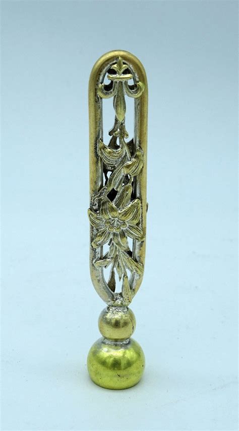 Proantic Grand Sceau En Bronze Art Nouveau