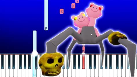 Piggy Roblox Spider Piggy Theme Piano Tutorial Youtube