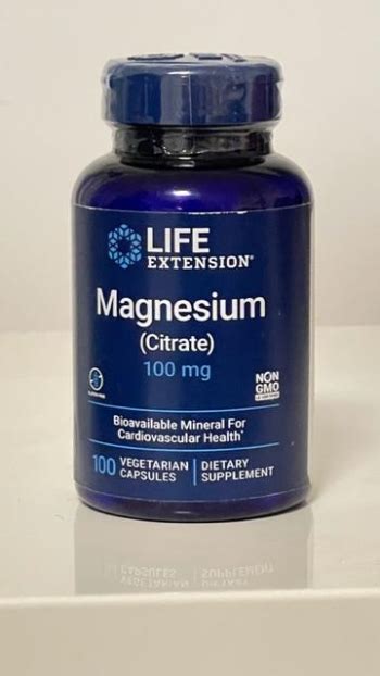 Magnésium Citrate 100 Mg 100 Gélules Life Extension Sevellia