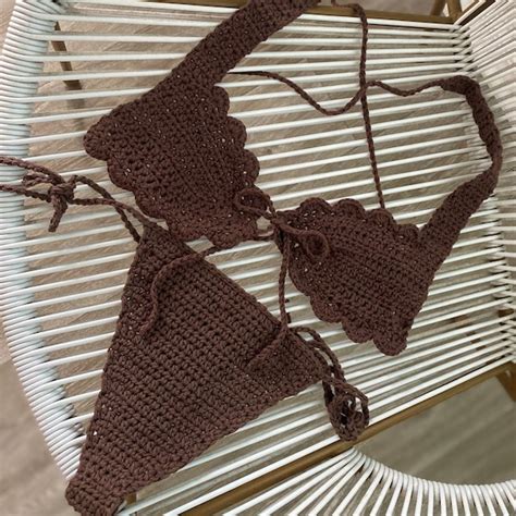 Blue Crochet Bikini Etsy