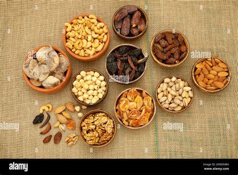 Dried Fruits And Mixed Nuts Healthy Foods Stock Photo Alamy