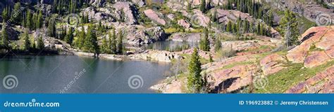 Lake Blanche Hiking Trail Panorama Views Wasatch Front Rocky Mountains