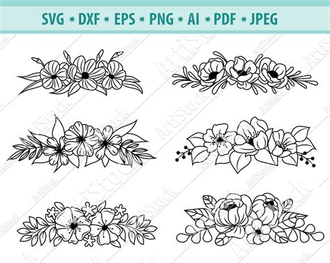 Floral Headband Svg Flower Bouquets SVG Flower Headband for - Etsy